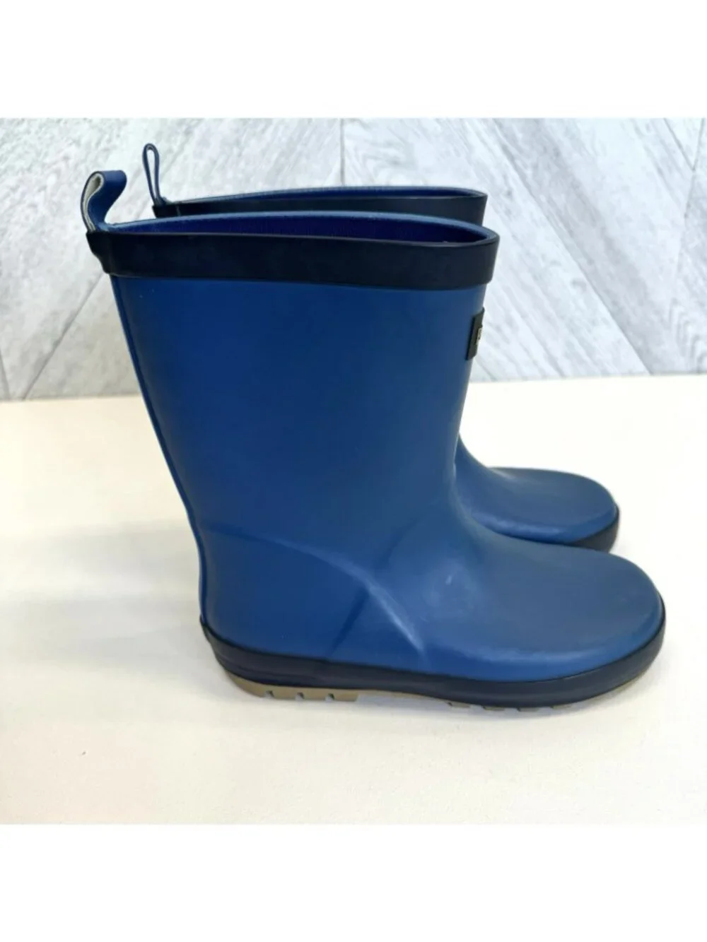 Pendleton Rubber Rain Boots Waterproof Pull On Blue Kids Size US 1 Unisex
